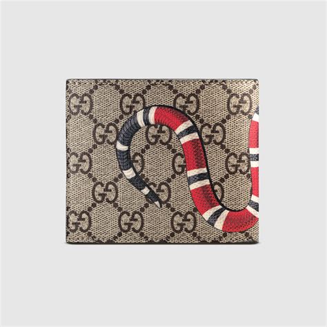 gucci wallet snake print|Gucci card wallet men's.